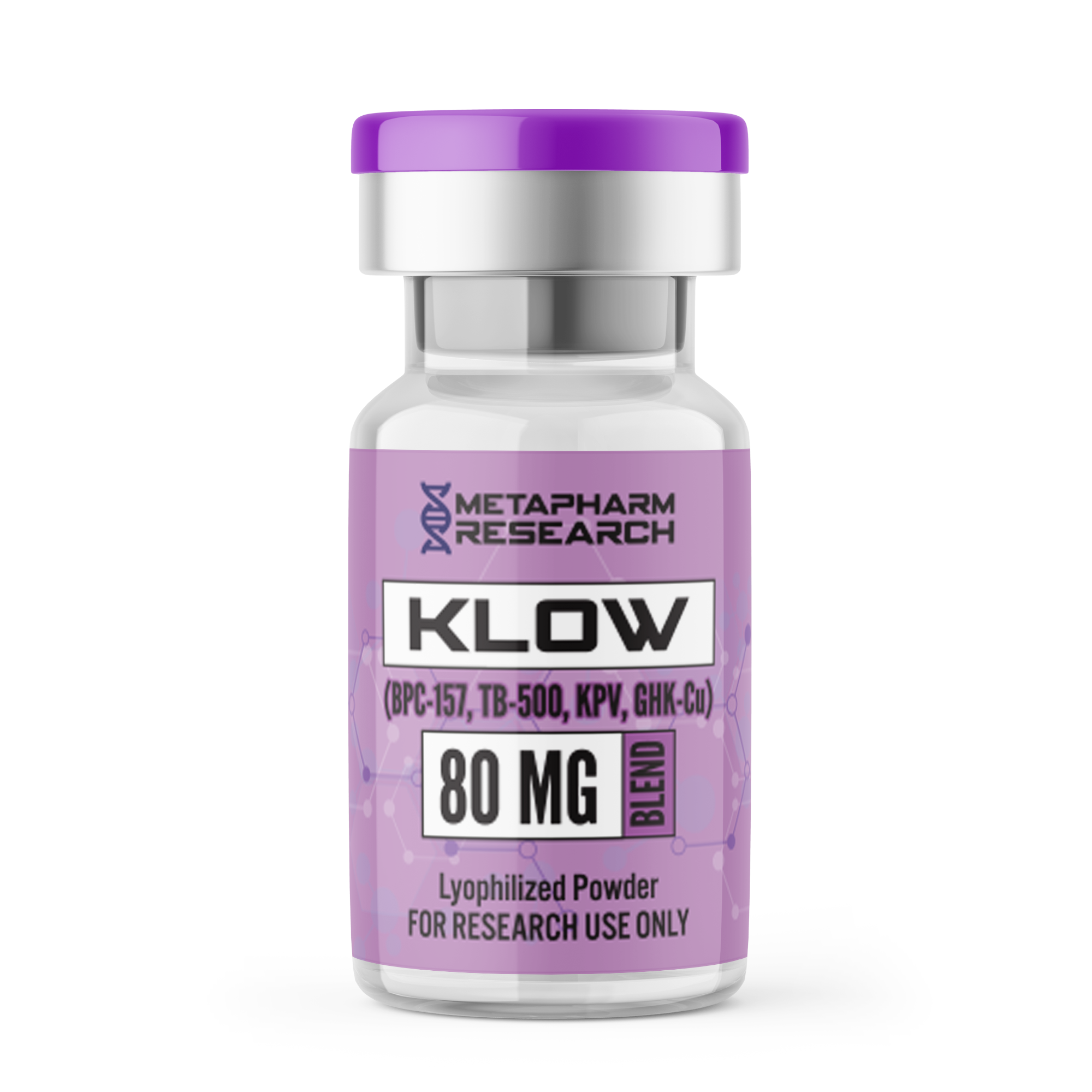 Klow Blend (BPC-157, TB-500, KPV, GHK-Cu 80mg)